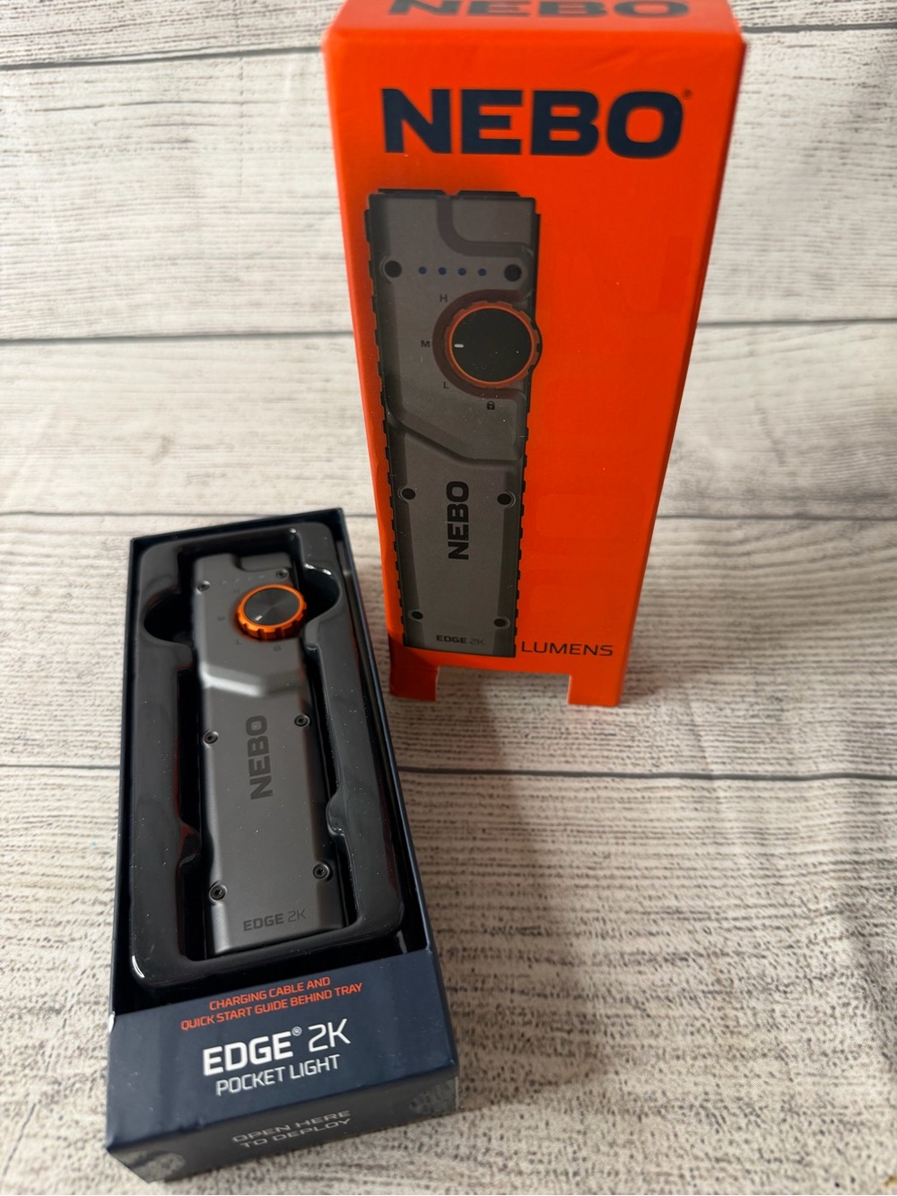 NEBO Edge 2K Pocket Light | 2000 Lumens, 5 Light Modes, Tactical LED Flashlight